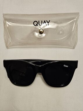 Quay Australia Black Women's Sunglasses - Sleek Square Frame